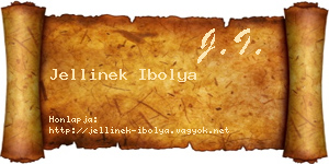 Jellinek Ibolya névjegykártya